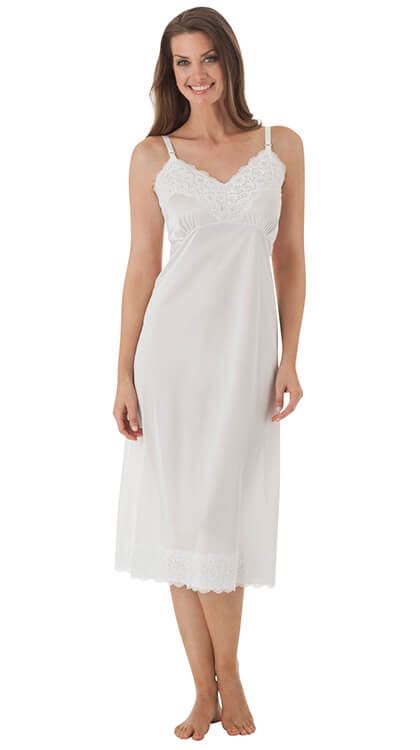 white full slips for under dresses